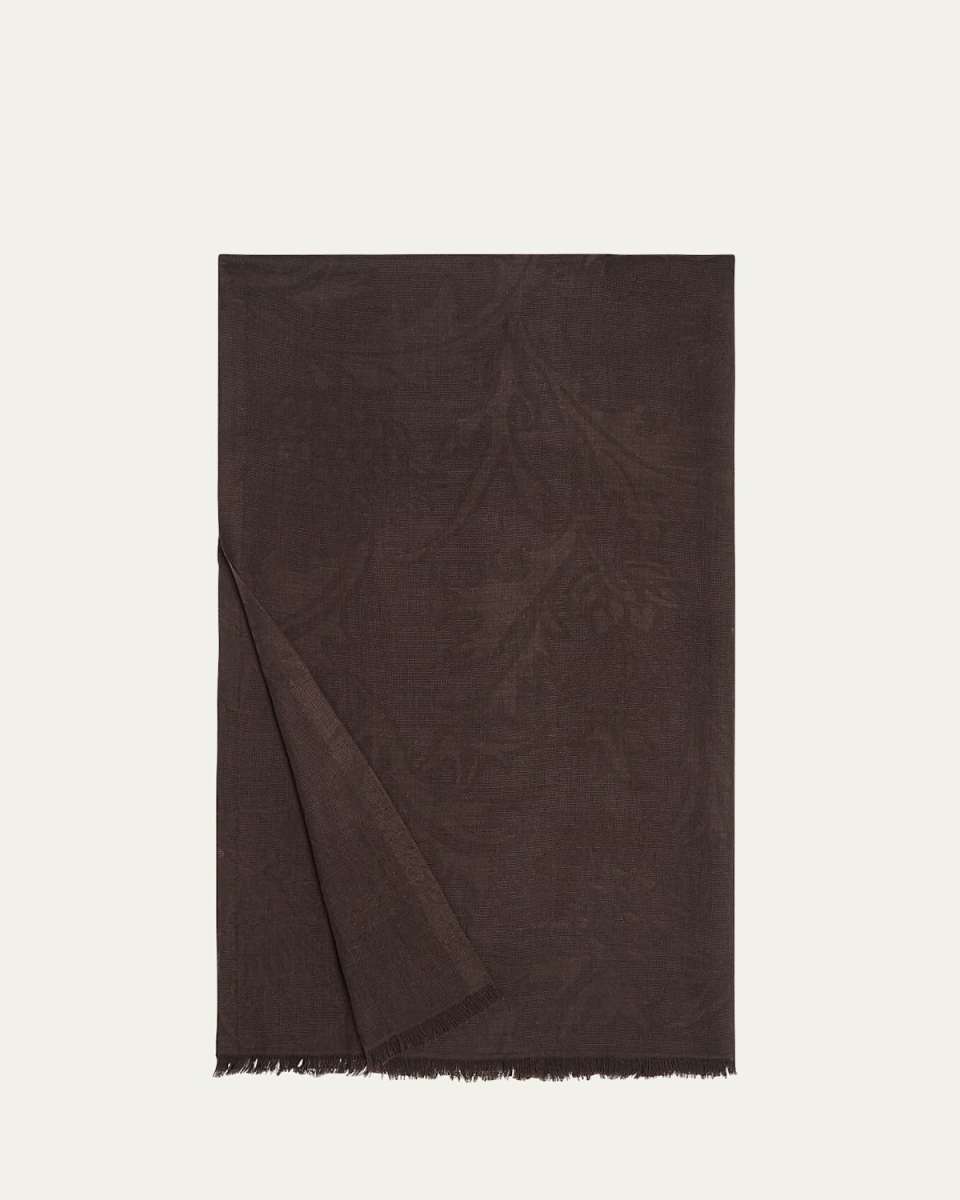 Textured Cardo Cashmere-Silk Stole